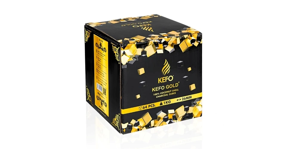 Carbuni Narghilea Kefo Gold XL Cube 26MM | Carbuni Naturali Cocos